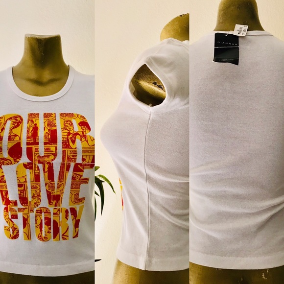 SALE! D’ANNAH Cartoon OUR LOVE STORY Anime Tee NWT Small - Picture 3 of 10